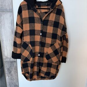 RD Style Black and Tan Checkered Jacket